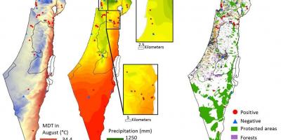 Mapa israel klima