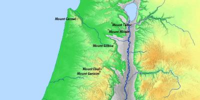 Mapa israelgo mendiak